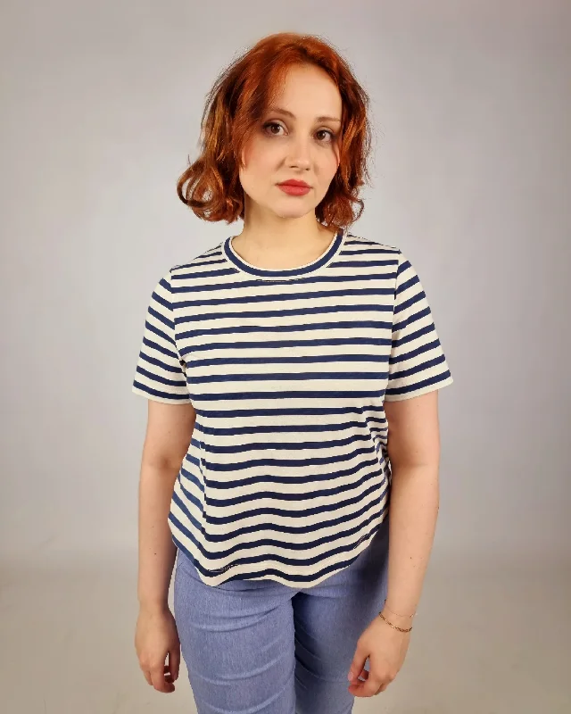 denim dressMd'M Round Neck Striped Tshirt