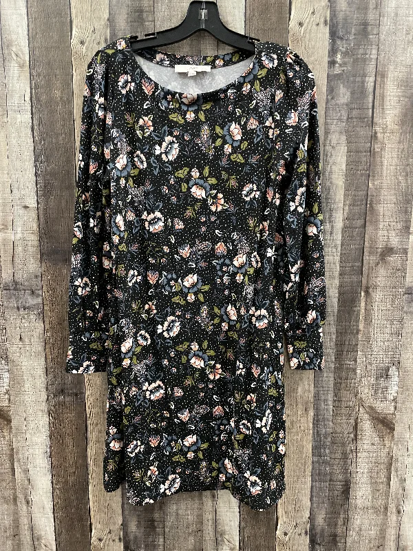 sleek midi dressDress Casual Short By Loft In Floral Print, Size: S