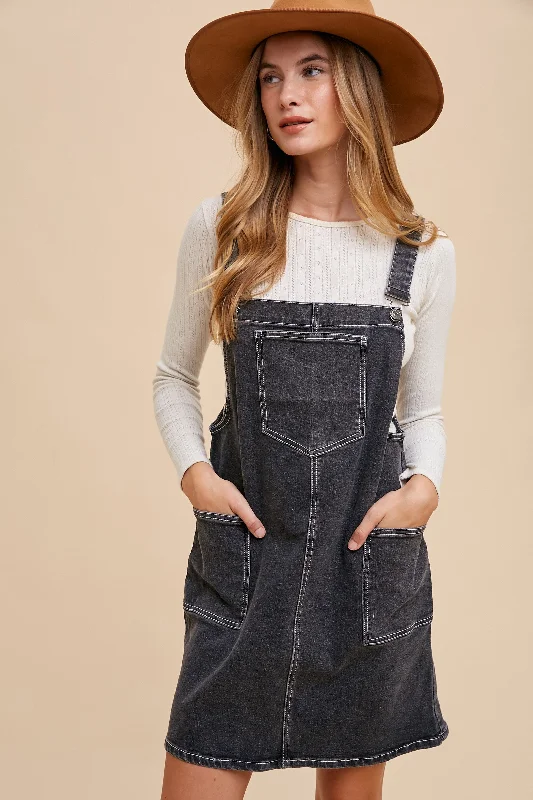 Hurry In bodycon dressBlack Denim Overall Dress