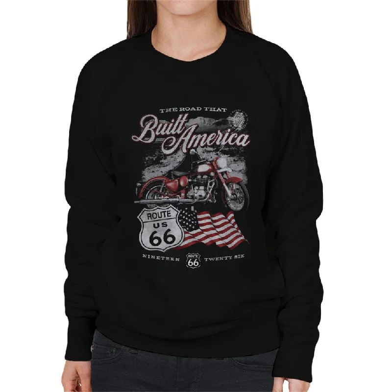 warm workout hoodieRoute 66 Road That Built America Women's Sweatshirt