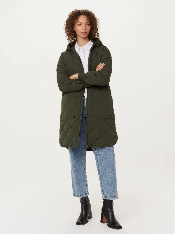 cozy winter coatThe Skyline Maxi Hooded Coat in Rosin