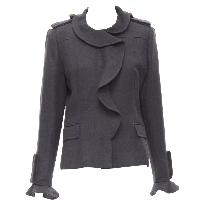 Super Sale Valentino Garavani wool collar military jacket