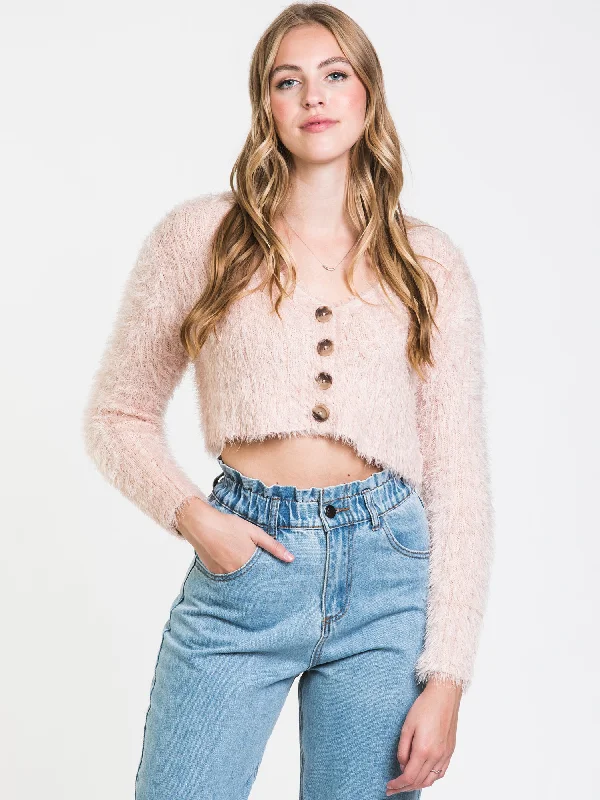 Bargain Prices HARLOW FUZZY CROPPED CARDI - CLEARANCE