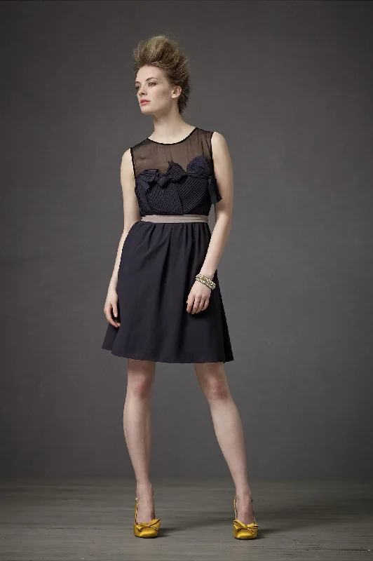 elegant shift dressBHLDN Origami Pleated Dress - Charcoal