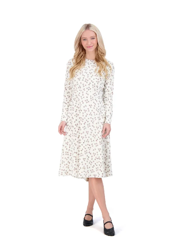 sophisticated dressGinger White Floral Print Dress