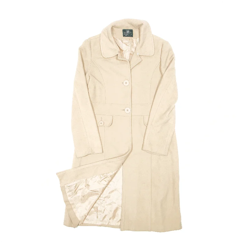 Super Bargain urban street coatFLY TO THE SKY Overcoat Jacket Cream Womens M
