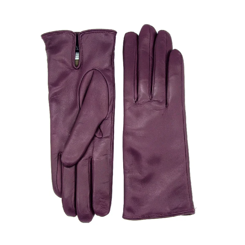 backless dressGala Porpora Nappa Leather Gloves With Piping