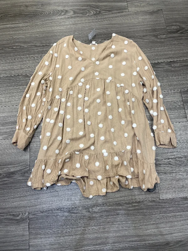 Daily Specials pleated dressDress Casual Short By Cato In Polkadot Pattern, Size: Xl