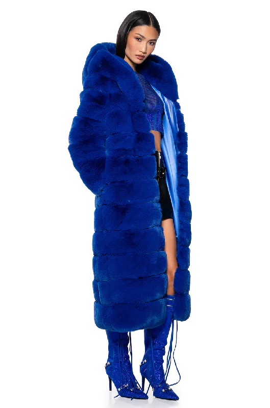 Steals and Deals long-sleeve coatAZALEA WANG FAUX FUR PANEL HOODED TRENCH