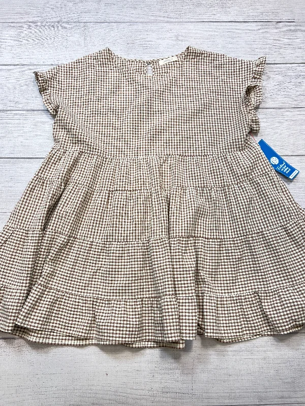 Seasonal Sale textured dressDress Casual Short By A Beautiful Soul In Brown & Cream, Size: 2x Seasonal Sale textured dressDress Casual Short By A Beautiful Soul In Brown & Cream, Size: 2x