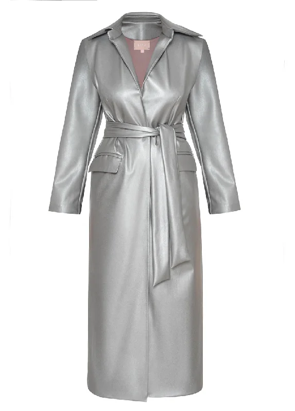Huge Discounts casual utility jacketDISCO VEGAN LEATHER TRENCH