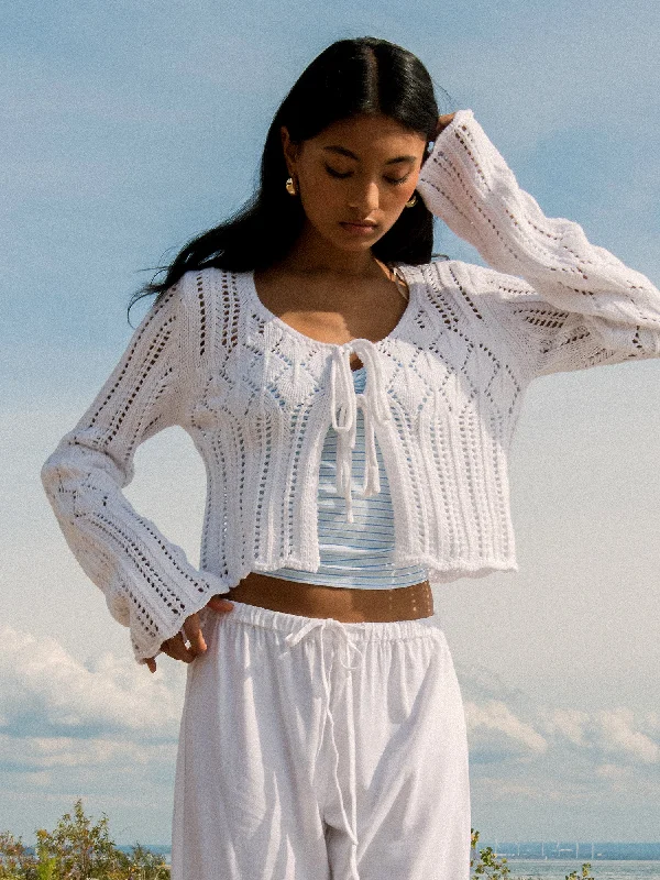 Today's Special HARLOW KRISTY CROCHET LONG SLEEVE - WHITE