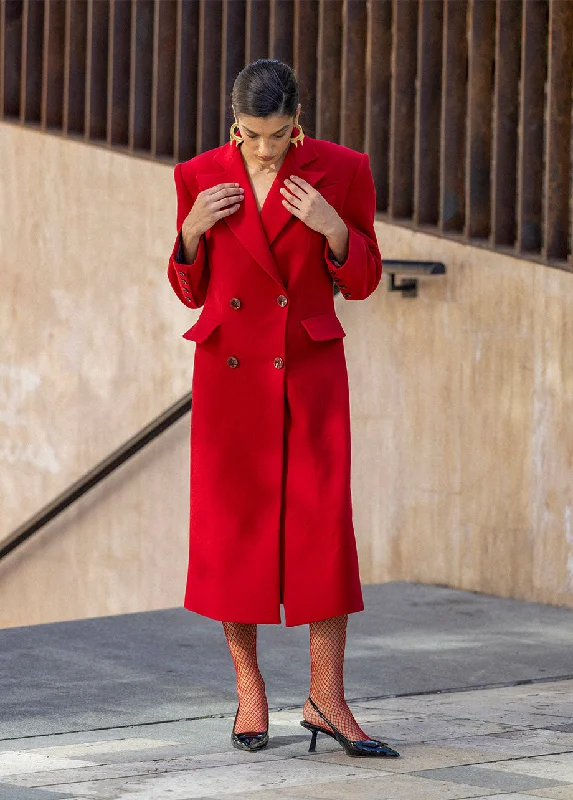Exclusive Savings cozy coatDOUBLE-BREASTED WOOL COAT