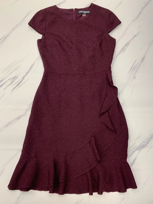 elegant evening dressDress Designer By Karl Lagerfeld In Maroon, Size:0