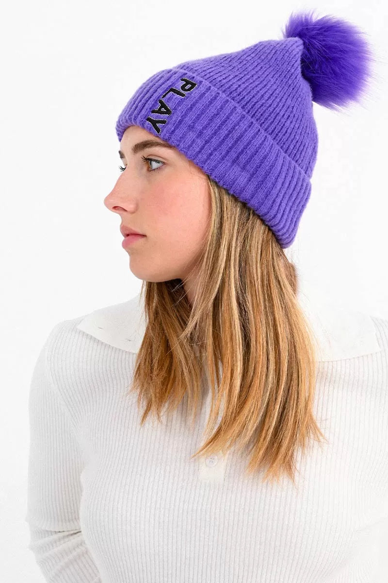 ashionable dressLili Sidonio Purple Knitted Hat