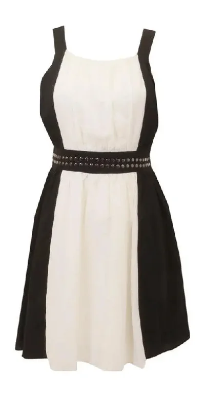 high-waisted dressMiss Donna Black and White Jumper