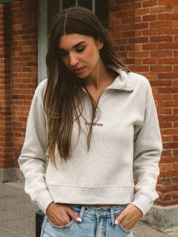 TIME-Limited Offer TENTREE 1/2 ZIP EMBROIDERED LOGO FLEECE  - CLEARANCE