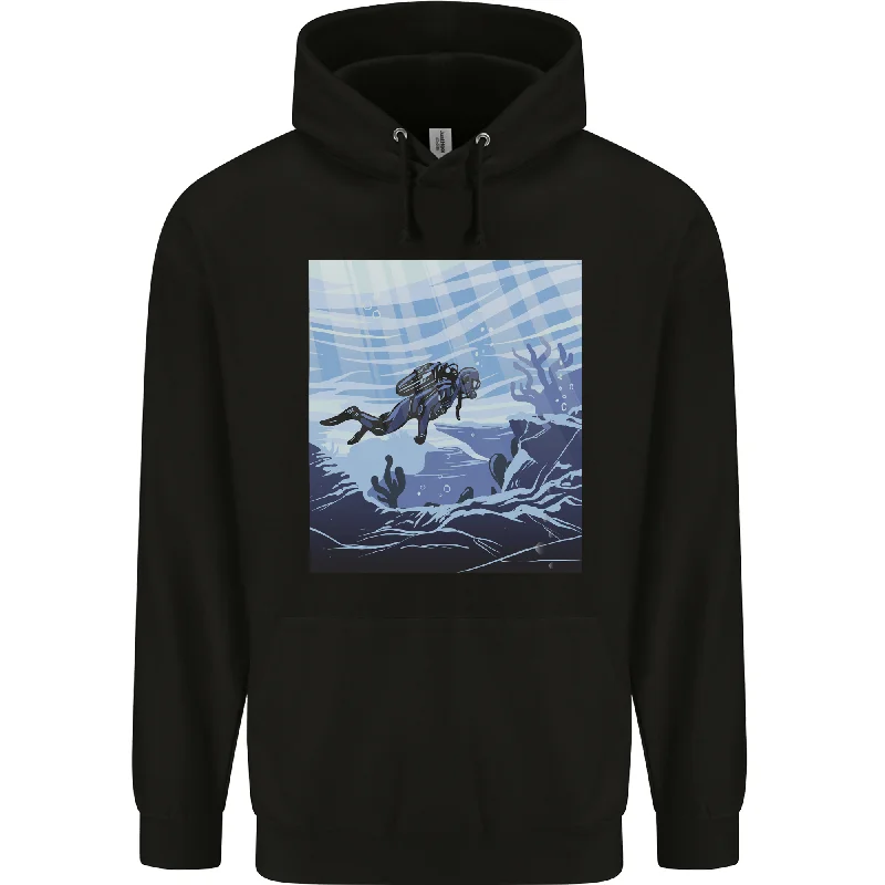 Final Markdown comfortable hoodieA Deep Sea Scuba Diver Diving Mens 80% Cotton Hoodie