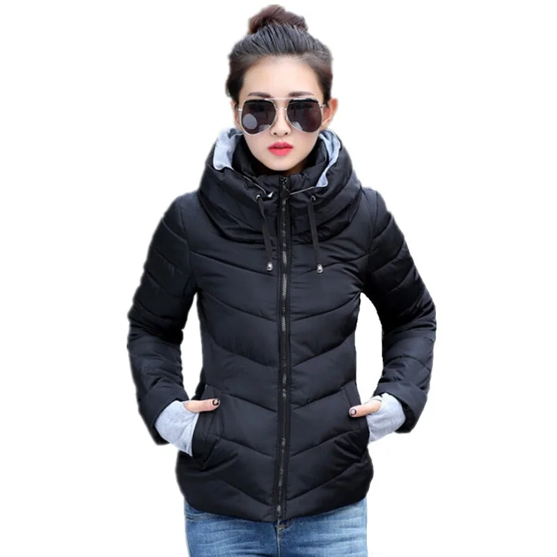 faux fur coat2018 new ladies fashion coat winter jacket women outerwear short wadded jacket female padded parka women's overcoat