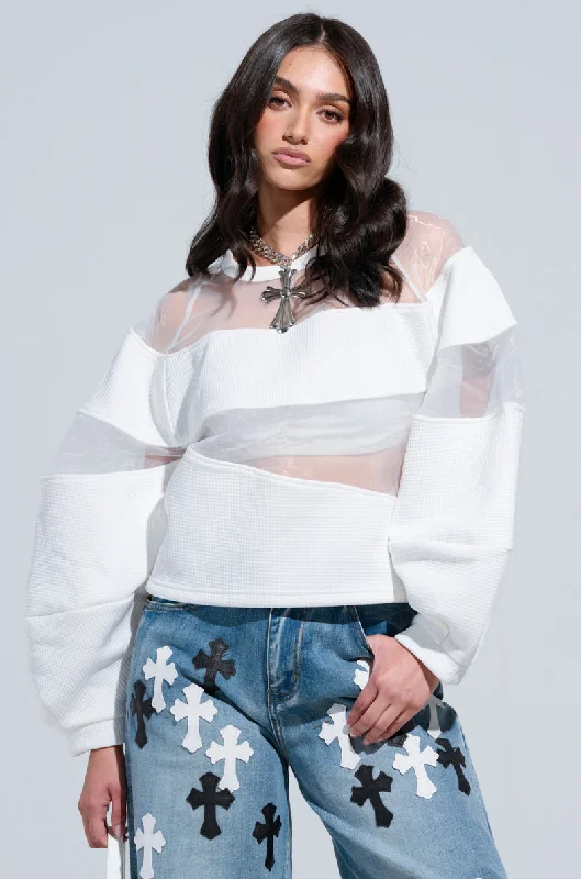 Bonus Savings CUT HIM OFF SWEATSHIRT IN IVORY