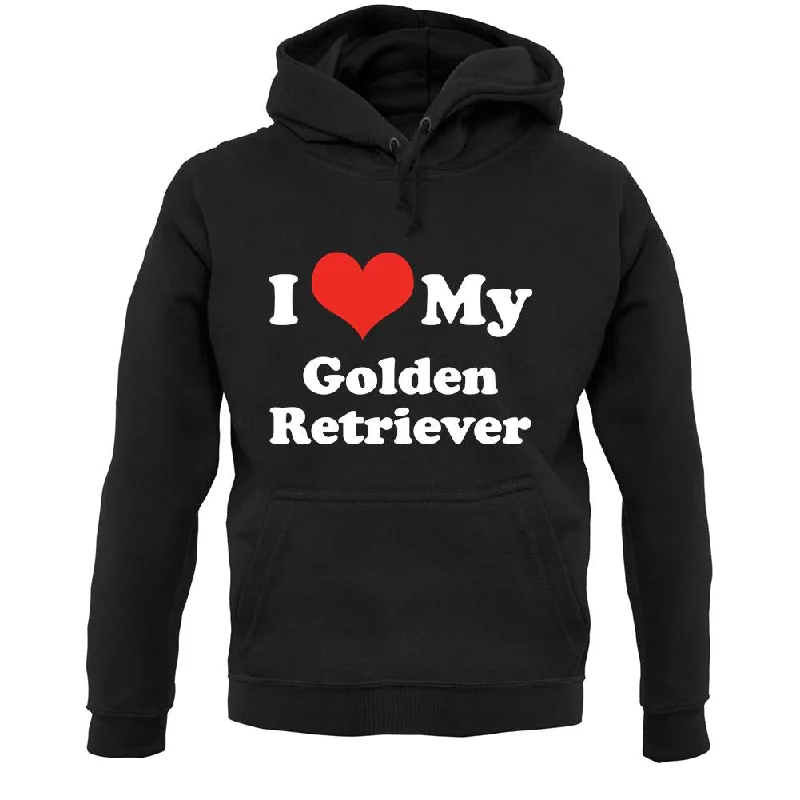 casual hoodie for fallI Love My Golden Retriever Unisex Hoodie