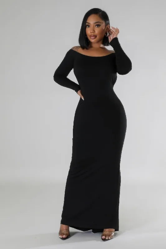 minimalistic dressLong Sleeves Stretch Dress