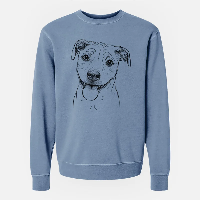 vibrant athletic hoodieBare Skye the Pitweiler - Unisex Pigment Dyed Crew Sweatshirt