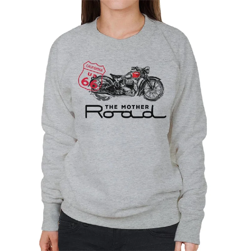 soft gym hoodieRoute 66 The Mother Road Motorcycle Women's Sweatshirt