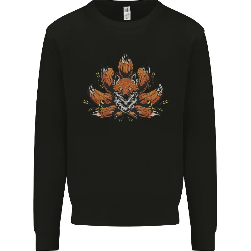 Special Buy graphic gym sweatshirtA Trippy Fox With Seven Tails Mens Sweatshirt Jumper