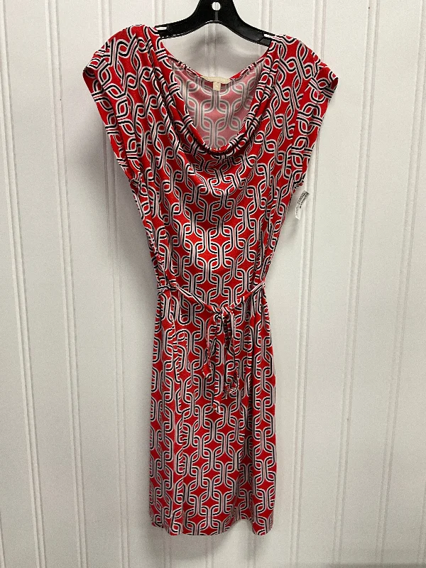 v-neck dressDress Casual Midi By Banana Republic In Geometric Pattern, Size: M