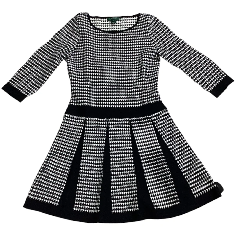 Mega Deal elegant dressCheckered Pattern Dress Designer Ralph Lauren, Size M