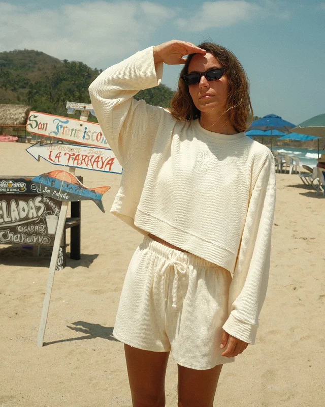 Special Discount Cally Crew Neck Sweatshirt - Whitecap