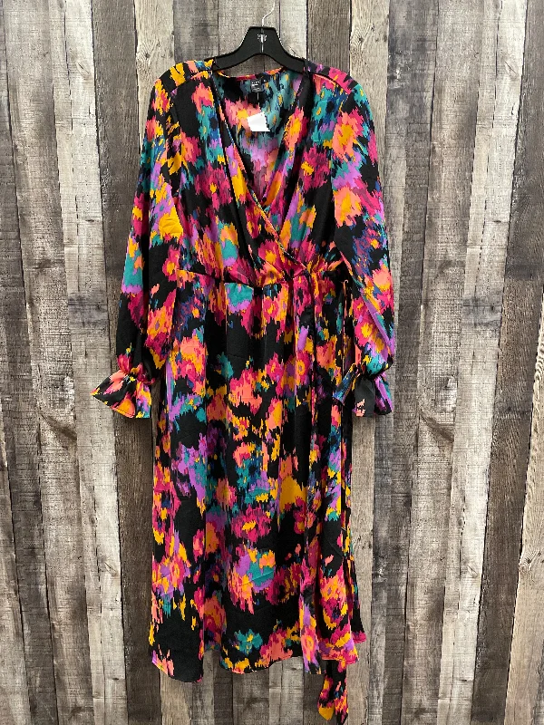 silk dressDress Casual Maxi By Shein In Multi-colored, Size: 1x