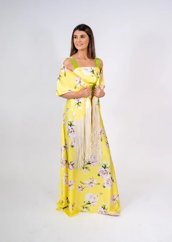 floral dressMatilde Cano Yellow Shawl