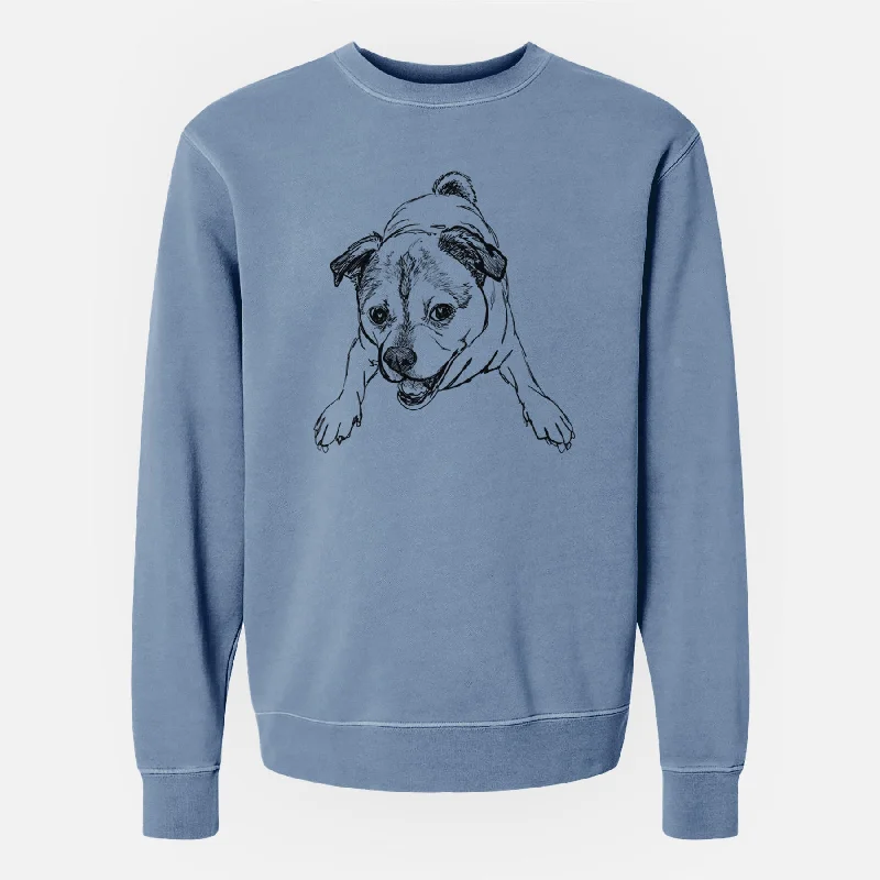 Special Promotion athletic style hoodieDoodled Rufus the Chug - Unisex Pigment Dyed Crew Sweatshirt