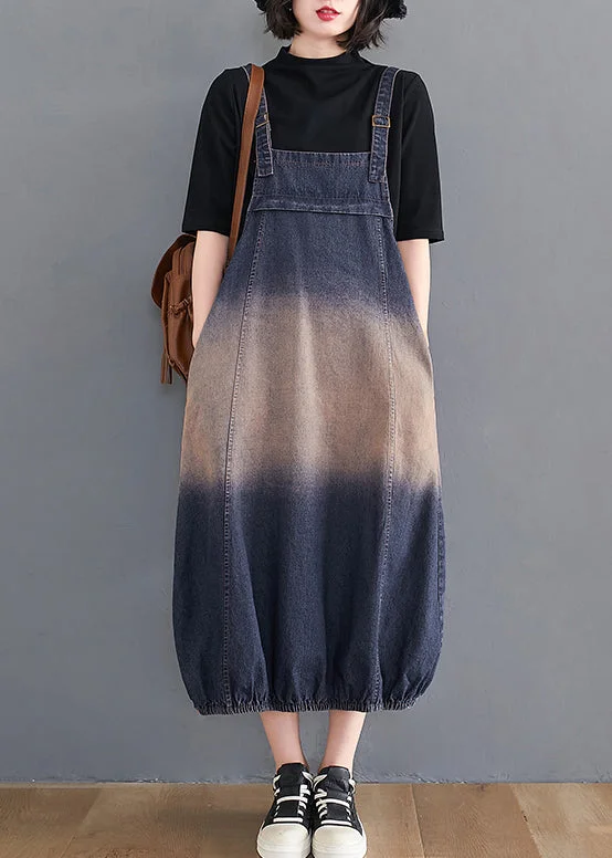 Closeout oversized dressVintage Blue Gradient color Pockets Spaghetti Strap Denim Dress Summer Closeout oversized dressVintage Blue Gradient color Pockets Spaghetti Strap Denim Dress Summer