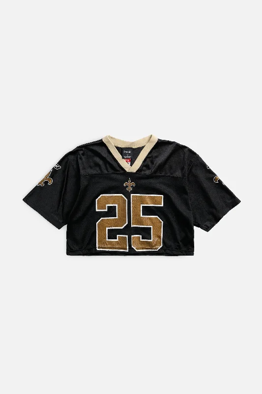 premium gym hoodieRework Crop New Orleans Saints NFL Jersey - S