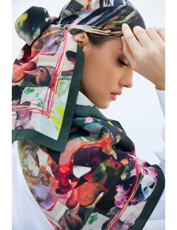 layered dressBet and Malfie Electra Long Silk Scarf (125x125)