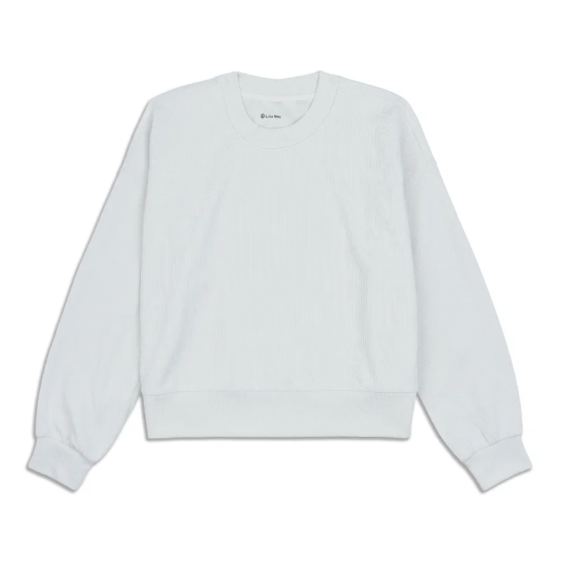 Online Only Ribbed Softstreme Perfectly Oversized Cropped Crew - Resale