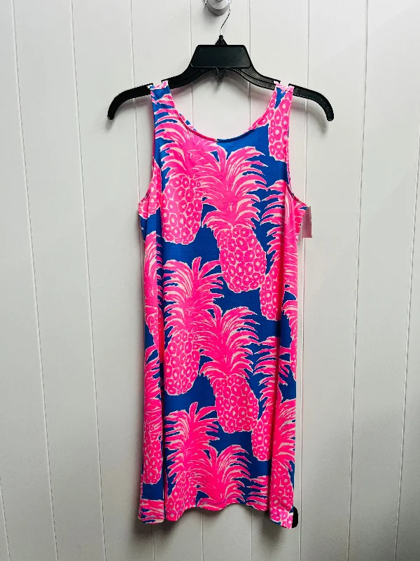 casual shift dressDress Designer By Lilly Pulitzer In Blue & Pink, Size: Xs