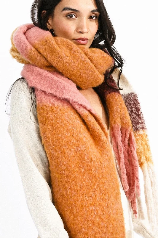 one-shoulder dressMolly Bracken Multi Coloured Long Knitted Scarf