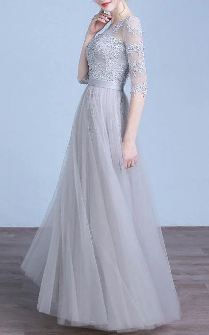 t-shirt dressLace Vintage Prom Evening Lace Bridesmaid Bridal Gown Evening Long Dress-106534