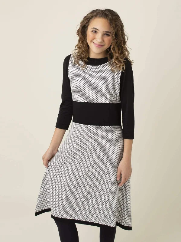 romantic dressLilac Black & White Jumper