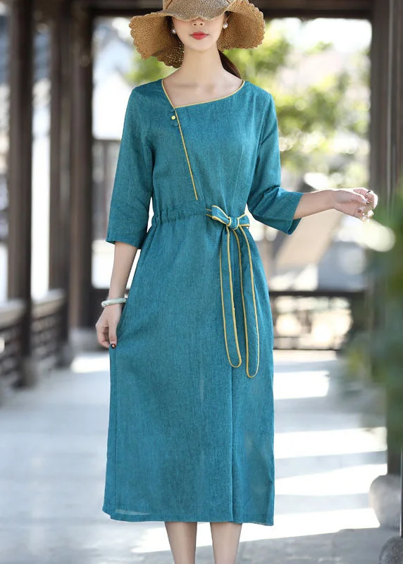 Act Now elegant shift dressElegant Blue Asymmetrical Patchwork Tie Waist Long Dress Half Sleeve Act Now elegant shift dressElegant Blue Asymmetrical Patchwork Tie Waist Long Dress Half Sleeve