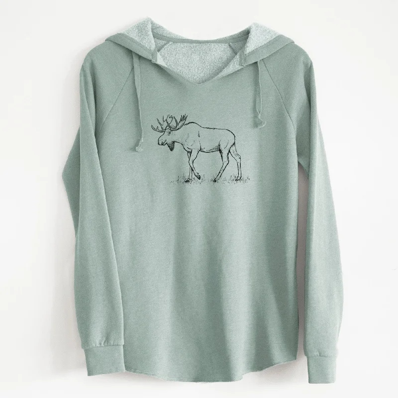 TIME-Limited Offer soft athletic sweatshirtBull Moose - Alces alces - Cali Wave Hooded Sweatshirt