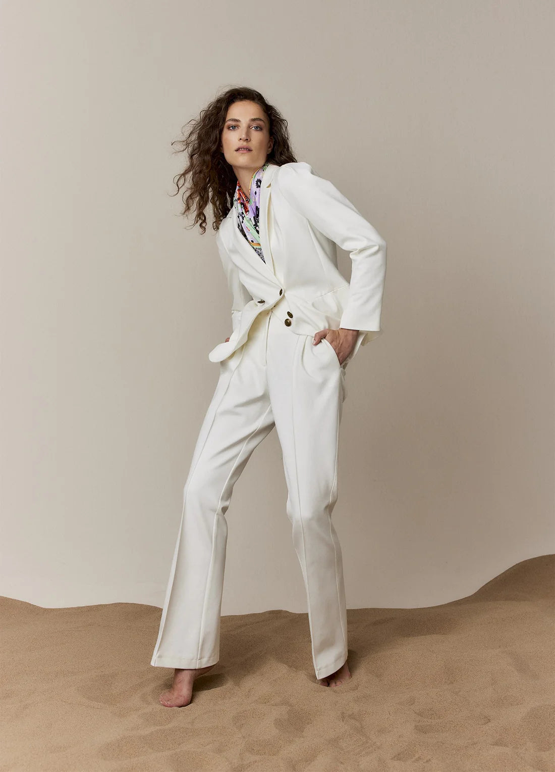 sleek midi dressSummum White Blazer Punto Milano