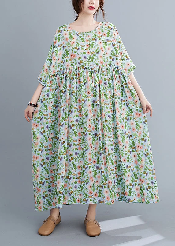 Early Bird Discount fitted bodycon dressLoose Green O-Neck wrinkled Print Long Dress Short Sleeve Early Bird Discount fitted bodycon dressLoose Green O-Neck wrinkled Print Long Dress Short Sleeve