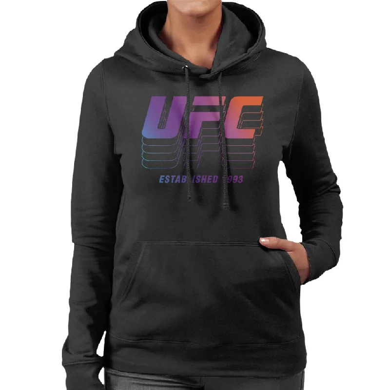 Discount Deals high-quality hoodieUFC Established 1993 Retro Logo Women's Hooded Sweatshirt
