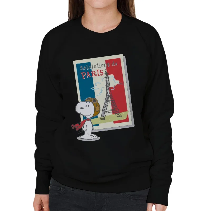 Now or Never fashionable fitness sweatshirtPeanuts Snoopy In Paris Women's Sweatshirt