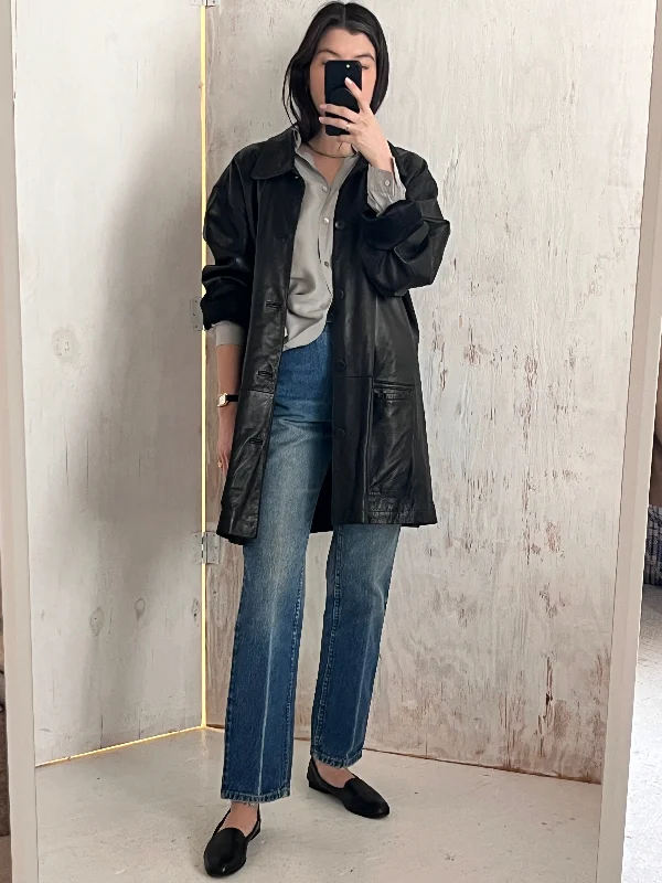 Customer Appreciation Sale elegant coatWilke Rodriguez Black Leather Jacket - Lined